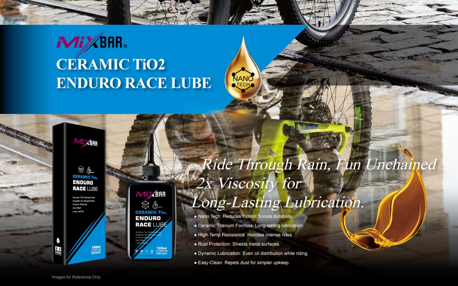 MixBar ENDURO RACE LUBE｜Nano Ceramic Titanium｜All-Weather Long-Lasting